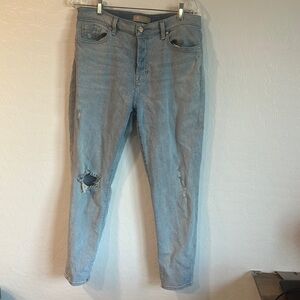 7 for all mankind women’s size 31 light blue wash jeans‎ distressed high rise